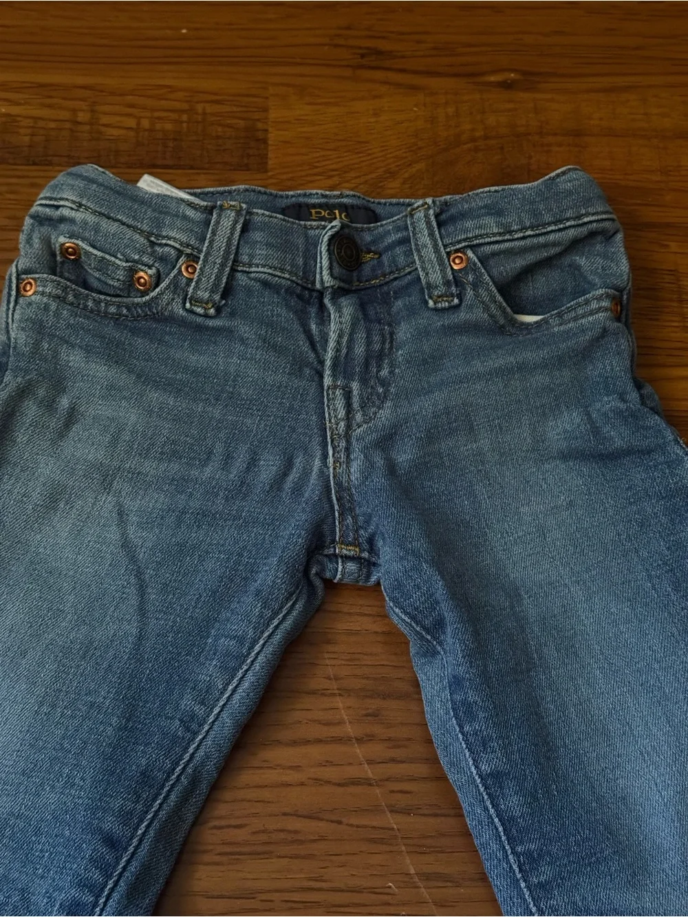 Ralph Lauren Polo vintage Toddler Blue Denim Jeans with Logo Tag Size 2T